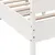 Produktbild 8 för Sängram med huvudgavel vit 135x190 cm massiv furu