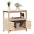 Produktbild 4 för Växtbord med hyllor vit 82,5x45x81 cm massiv furu