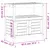 Produktbild 10 för Växtbord med hyllor vit 82,5x45x81 cm massiv furu