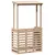 Produktbild 2 för Barbord för trädgården med tak 112,5x57x195,5 cm massivt trä