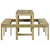 Produktbild 5 för Picknickbord 160x134x75 cm impregnerad furu