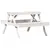 Produktbild 2 för Picknickbord vit 105x134x75 cm massivt trä