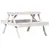 Produktbild 6 för Picknickbord vit 105x134x75 cm massivt trä