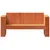 Produktbild 4 för Trädgårdssoffa 2-sits vaxbrun 134x60x62 cm massiv furu