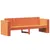 Produktbild 2 för Trädgårdssoffa 3-sits vaxbrun 189x60x62 cm massiv furu
