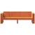 Produktbild 4 för Trädgårdssoffa 3-sits vaxbrun 189x60x62 cm massiv furu