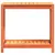Produktbild 5 för Växtbord med hylla vaxad brun 82,5x50x75 cm massiv furu