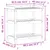 Produktbild 10 för Växtbord med hyllor brun 82,5x45x86,5 cm massiv furu