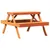 Produktbild 2 för Picknickbord vaxad brun 105x134x75 cm massivt trä