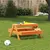 Produktbild 3 för Picknickbord för barn vaxad brun 88x97x52 cm massiv furu