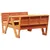 Produktbild 2 för Picknickbord för barn vaxad brun 88x122x58 cm massiv furu