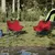 Produktbild 3 för Campingstolar med ficka fällbar 2 st röd