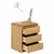 Produktbild 3 för Sängbord SAUDA ek 44x35x56 cm massiv furu