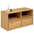 Produktbild 3 för Tv-bänk SAUDA ek 99x43x55 cm massiv furu	