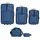 Resväskor set 5 delar blå tyg
