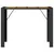 Produktbild 5 för Trädgårdsbord med akaciaträ svart 145x80x110 cm konstrotting