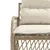 Produktbild 8 för Soffgrupp för trädgården med dynor 2 delar beige konstrotting