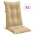 Produktbild 2 för Stolsdynor högt ryggstöd 2 st melerad beige 120x50x7 cm tyg