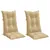 Produktbild 3 för Stolsdynor högt ryggstöd 2 st melerad beige 120x50x7 cm tyg