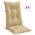 Produktbild 2 för Stolsdynor högt ryggstöd 4 st melerad beige 120x50x7 cm tyg