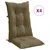 Produktbild 2 för Stolsdynor högt ryggstöd 4 st melerad taupe 120x50x7 cm tyg