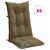 Produktbild 2 för Stolsdynor högt ryggstöd 6 st melerad taupe 120x50x7 cm tyg