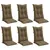 Produktbild 3 för Stolsdynor högt ryggstöd 6 st melerad taupe 120x50x7 cm tyg
