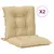 Produktbild 2 för Stolsdynor lågt ryggstöd 2 st melerad beige 100x50x7 cm tyg