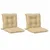 Produktbild 3 för Stolsdynor lågt ryggstöd 2 st melerad beige 100x50x7 cm tyg