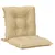 Produktbild 5 för Stolsdynor lågt ryggstöd 2 st melerad beige 100x50x7 cm tyg