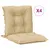 Produktbild 2 för Stolsdynor lågt ryggstöd 4 st melerad beige 100x50x7 cm tyg