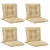 Produktbild 3 för Stolsdynor lågt ryggstöd 4 st melerad beige 100x50x7 cm tyg