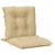 Produktbild 5 för Stolsdynor lågt ryggstöd 4 st melerad beige 100x50x7 cm tyg