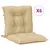 Produktbild 2 för Stolsdynor lågt ryggstöd 6 st melerad beige 100x50x7 cm tyg