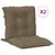 Produktbild 2 för Stolsdynor lågt ryggstöd 2 st melerad taupe 100x50x7 cm tyg