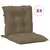 Produktbild 2 för Stolsdynor lågt ryggstöd 4 st melerad taupe 100x50x7 cm tyg