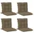 Produktbild 3 för Stolsdynor lågt ryggstöd 4 st melerad taupe 100x50x7 cm tyg