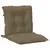 Produktbild 5 för Stolsdynor lågt ryggstöd 4 st melerad taupe 100x50x7 cm tyg