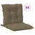 Produktbild 2 för Stolsdynor lågt ryggstöd 6 st melerad taupe 100x50x7 cm tyg