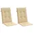 Produktbild 3 för Stolsdynor högt ryggstöd 2 st melerad beige 120x50x4 cm tyg