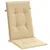 Produktbild 5 för Stolsdynor högt ryggstöd 2 st melerad beige 120x50x4 cm tyg