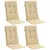 Produktbild 3 för Stolsdynor högt ryggstöd 4 st melerad beige 120x50x4 cm tyg