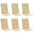 Produktbild 3 för Stolsdynor högt ryggstöd 6 st melerad beige 120x50x4 cm tyg