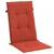 Produktbild 5 för Stolsdynor högt ryggstöd 2 st melerad röd 120x50x4 cm tyg