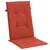 Produktbild 5 för Stolsdynor högt ryggstöd 6 st melerad röd 120x50x4 cm tyg