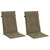 Produktbild 3 för Stolsdynor högt ryggstöd 2 st melerad taupe 120x50x4 cm tyg