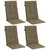 Produktbild 3 för Stolsdynor högt ryggstöd 4 st melerad taupe 120x50x4 cm tyg