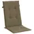 Produktbild 5 för Stolsdynor högt ryggstöd 6 st melerad taupe 120x50x4 cm tyg