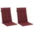 Produktbild 3 för Stolsdynor högt ryggstöd 2 st melerad vinröd 120x50x4 cm tyg