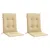 Produktbild 3 för Stolsdynor lågt ryggstöd 2 st melerad beige 100x50x4 cm tyg